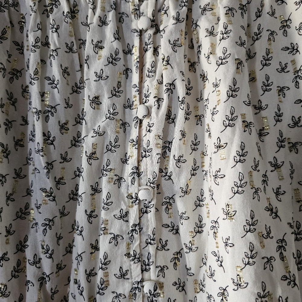 Old Navy Cream Boho Maxi Dress with Tiny Floral Print Siz3 3X - Picture 5 of 11